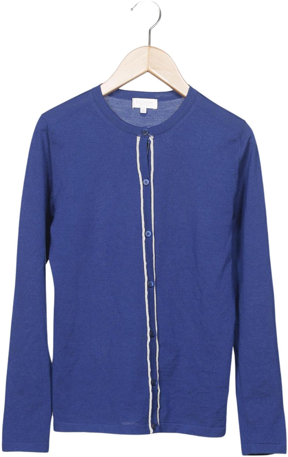 Escada Damen Strickjacke, Blau, Gr. XS, Schurwolle - Second Hand
