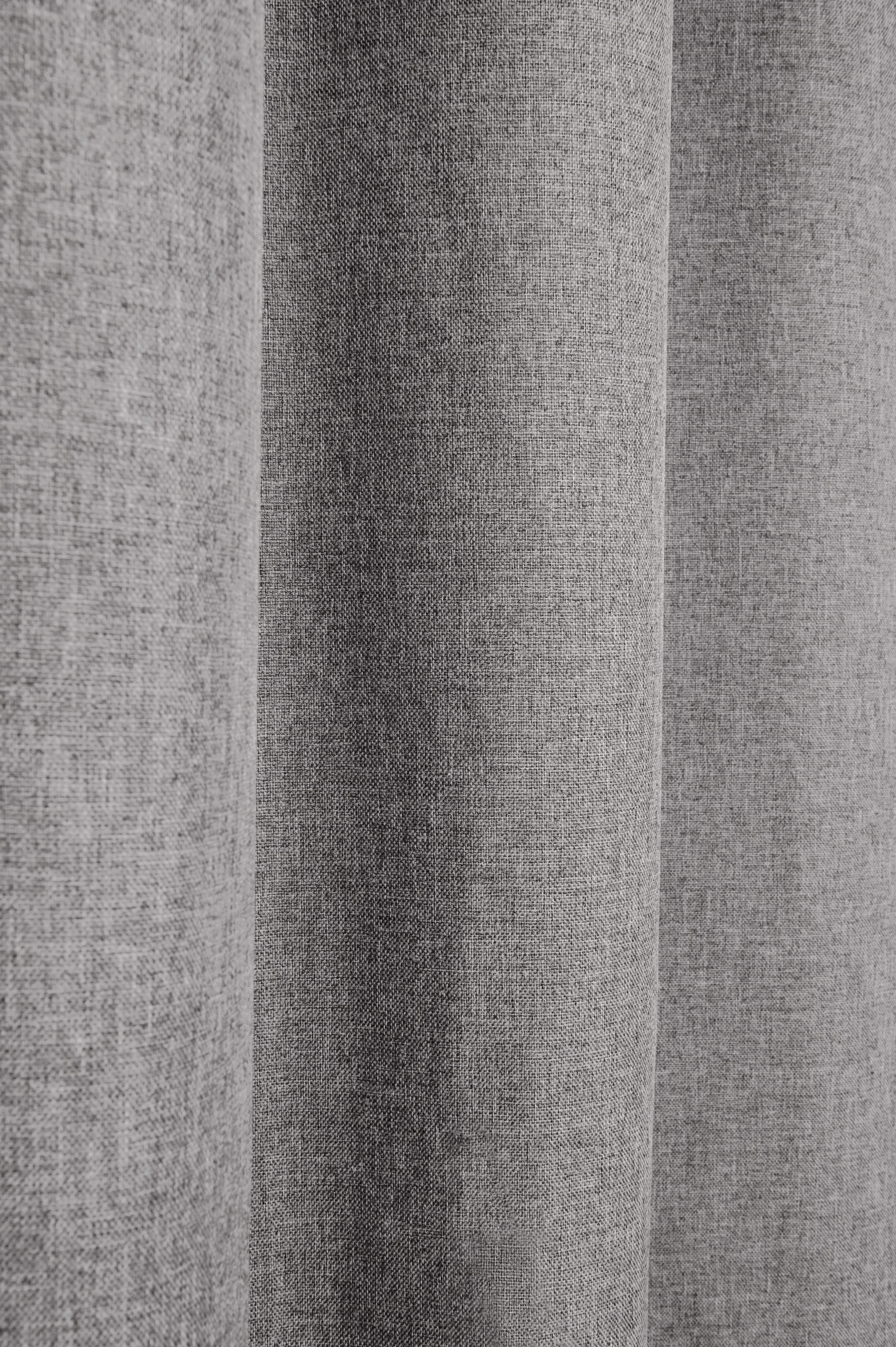 Vorhang KUTTI "Dimout, 1 Stück, Ösen, verdunkelnd, isolierend" Gr. 4, grau, B:140cm H:225cm, Polyester, Gardinen, Vorhang, Verdunkelung, Thermo, isolierend, einfarbig grau 225cm, Ösen, 140cm