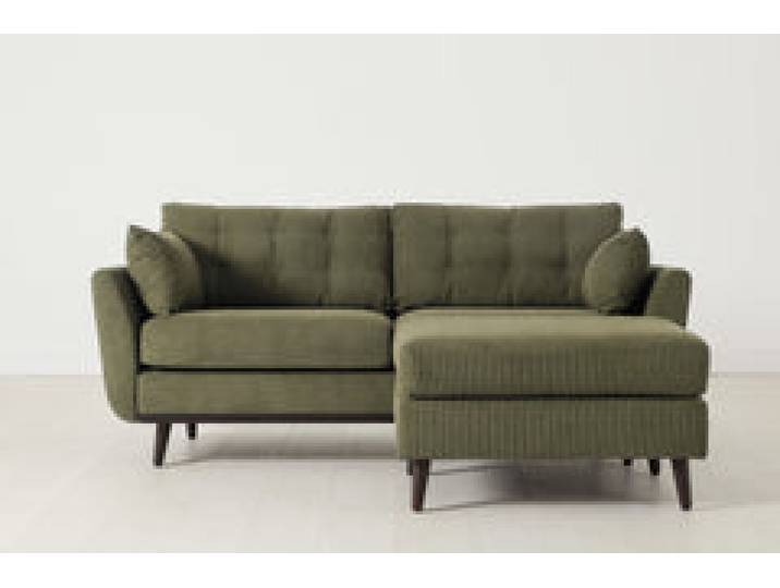 Model 10 Zweisitzer Sofa mit Hocker, Fenchelgrün