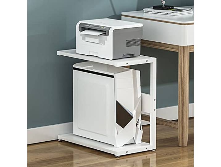 SUNESA Druckertisch Einfache Drucker-Rack-Multi-Layer-Computer-Mainframe-CPU Halterung unter dem Tisch Regal Desktop-Drucker Storage Rack Druckerständer (Color : D, Size : H65cm)