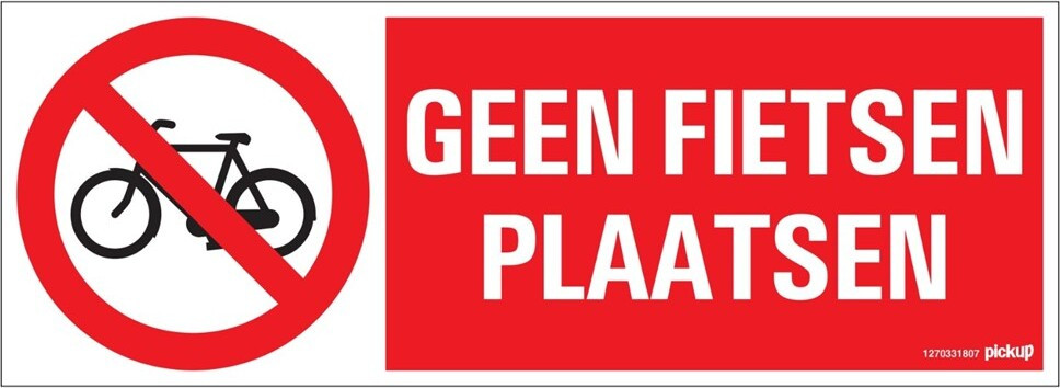 Pickup Decoratieve Pictogram Wandbord Geen Rijwielen Plaatsen