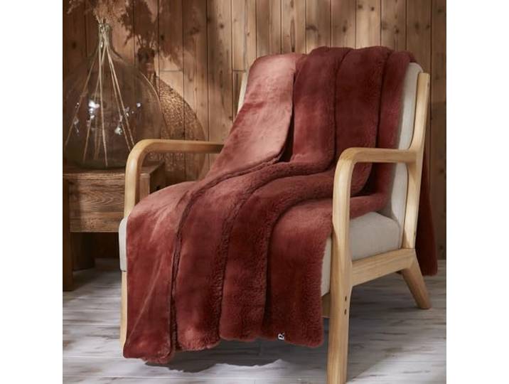 Terre de Nuit Plaid Fourrure Chaud Terracotta 140x200 Odin