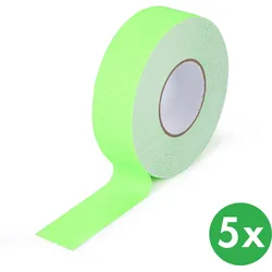 Antirutschband, Feinkorn, 50 mm x 18,3 m, 5 Stk, fluoreszierend gelb