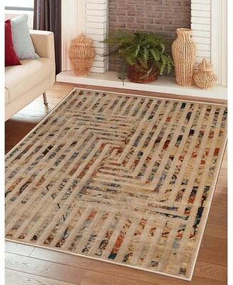 Superior Naem Modern Splatter Abstract Indoor Area Rug