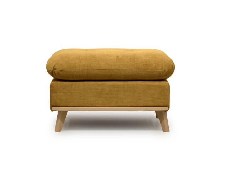Pouf jaune moutarde