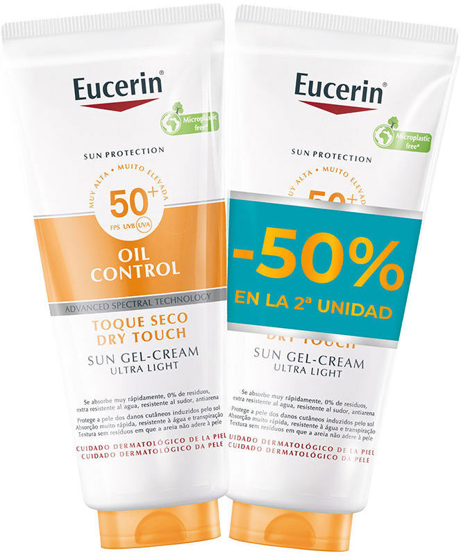 Eucerin Sun Body Oil Control gel-crema SPF50+ pack 2 x 200 ml
