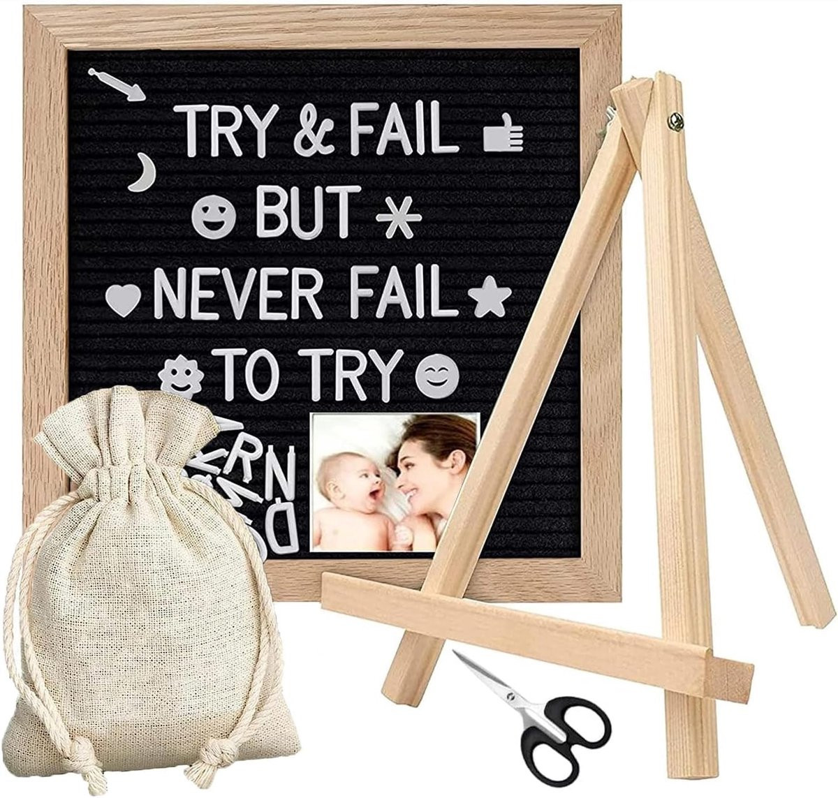 Merkloos Letterbord voor Creatieve Berichten en Bruiloften