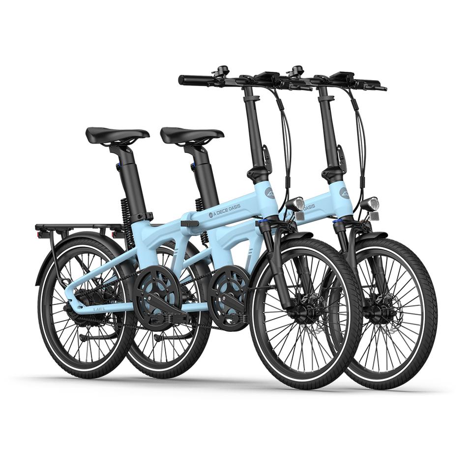 ADO EBike 2*Air 20S Elektrofahrrad, bike,klapprad Riemenantrieb,Citybike,20 zoll,250W,stvzo,ebike Damen/Herren Blau+Blau