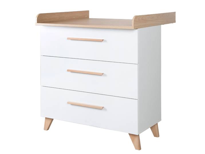 Wickelkommode Leon Holz weiß
