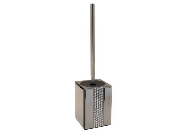 Sadena Wc-Bürstengarnitur, Grau, Metall, 10x41x10 cm, Bürstenkopf abnehmbar, Bürstenkopf austauschbar, Badezimmer, WC Ausstattung, WC-Bürsten