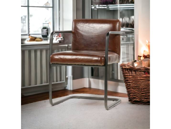 Fauteuil Dakota en Cuir - Cigare