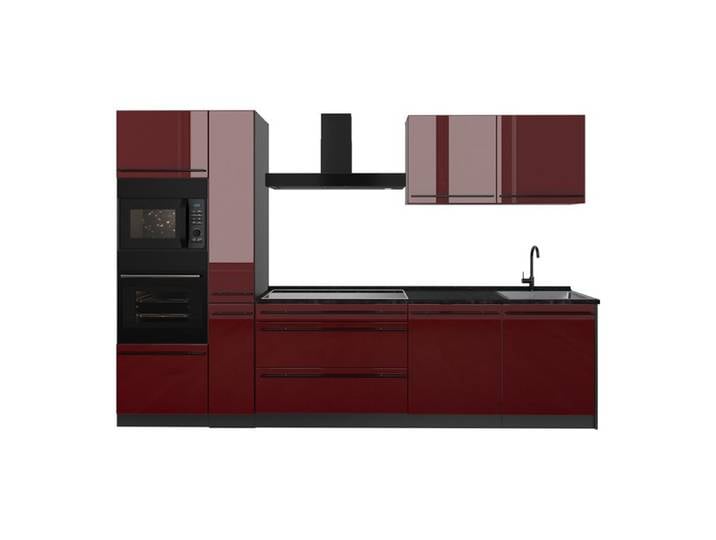 Cuisine R-Line 310cm plan de travail Anthracite Rouge brillant/Anthracite Vicco 66425