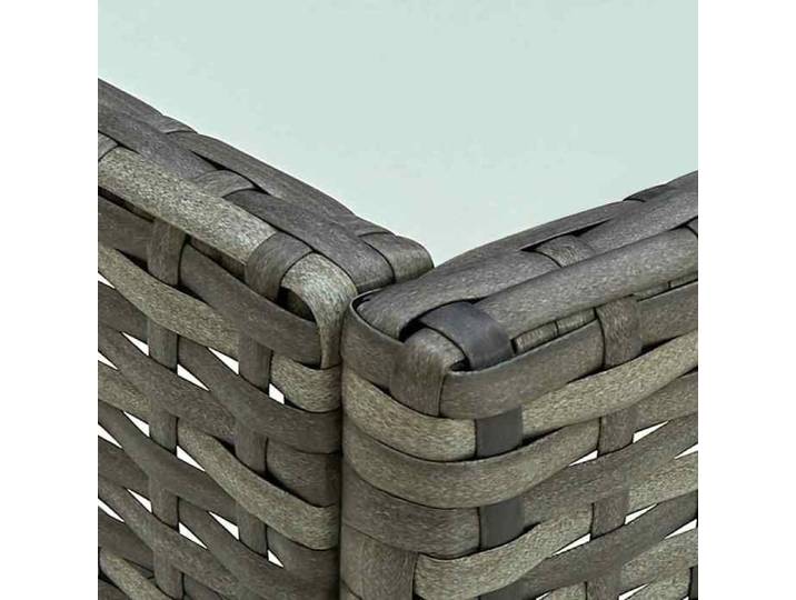 CONFORTHA®Salon de jardin 4 pcs avec coussins résine tressée gris - Mobilier de jardin (3291)