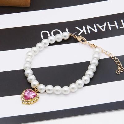 Uplift Picks Adjustable Pearl Cat Collar Elegant Pet Necklace For Kittens And Small Cats 06 l
