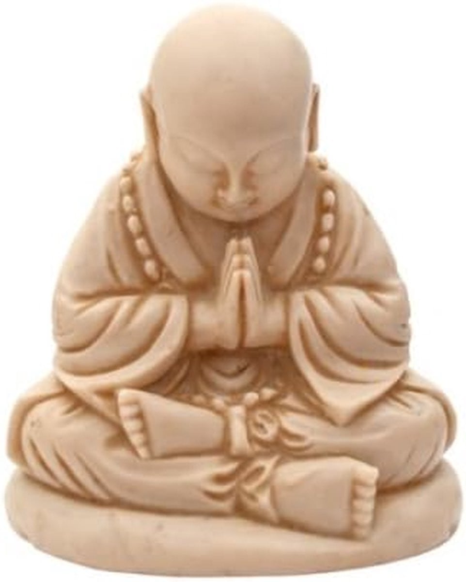 Boeddha Standbeeld Meditatie Beeld Ivoor Hoogte: 11 cm