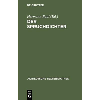 Gedichte, Taschenbuch von Walther von der Vogelweide, De Gruyter, 978-3-484-20110-1
