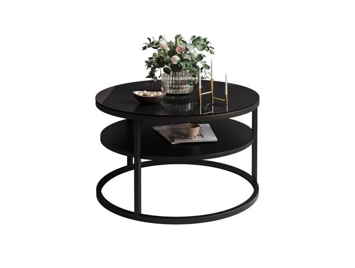 COUCHTISCH CIRI SLIM GLASS mit Regal