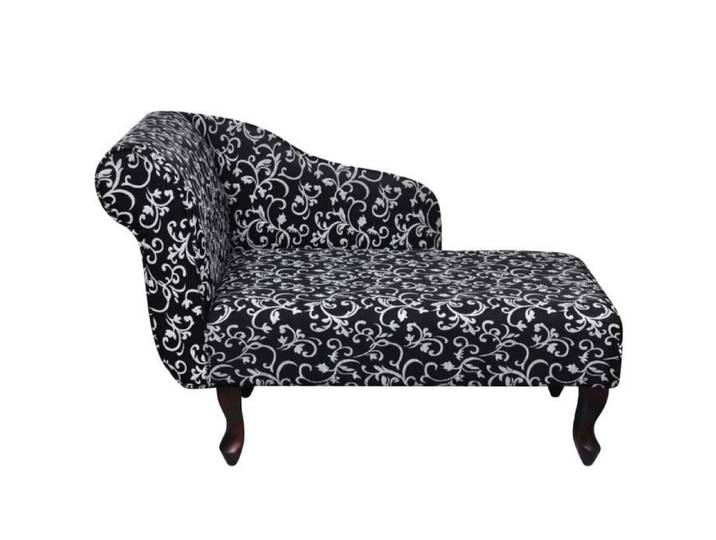 Chaise longue - KAI - Noir et blanc - Tissu de haute qualité - Design élégant - Confort optimal