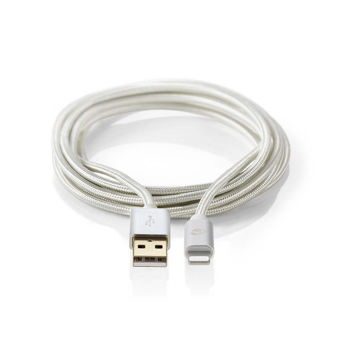 Nedis Lightning-kabel USB-A naar Lightning 8-pins, Gevlochten Nylon en Aluminium, 1,0 m