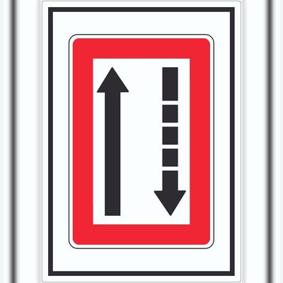 HB-Druck Fahrwasserseite an Backbord halten Symbol Aufkleber A1 (594x841mm)