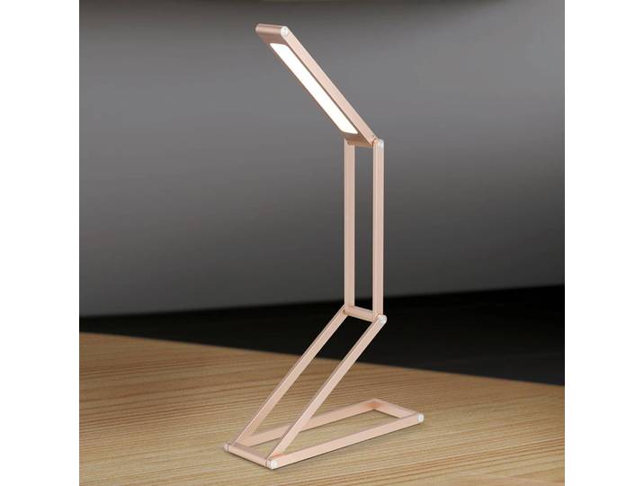 ORION LED Schreibtischlampe Falto, dimmbar, messing / gold, für Wohn- / Esszimmer, Aluminium, Modern, LED Tischlampe