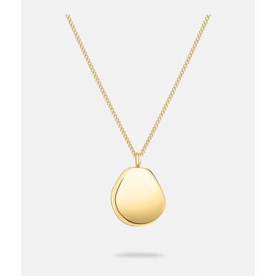 Kette mit Anhänger LIEBESKIND BERLIN "Schmuck Geschenk Edelstahl Halskette The Organic", gold (gelbgoldfarben), Halsketten, Damen, Edelstahl, L: 50 B: 2mm, B:2mm