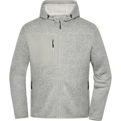 Strick-Fleecejacke Workwear "JN1874" - XL - light-melange/nature