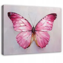 LEINWANDBILD Schmetterling Beton Rosa 120x80 cm