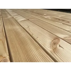 Kanadische Lärche Rhombusleisten, 20x68 mm, KD, 15° Schräge, glatt gehobelt, Kanten gerundet