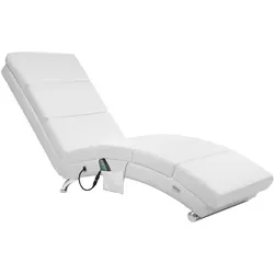 Relaxliege London Weiß mit Massage- & Heizfunktion