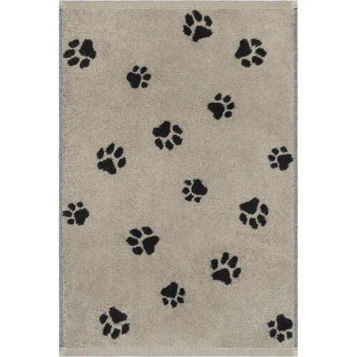 Cawo We Love Dogs Handdoek Gemusterd Schwarz/Beige 50 x 100 cm