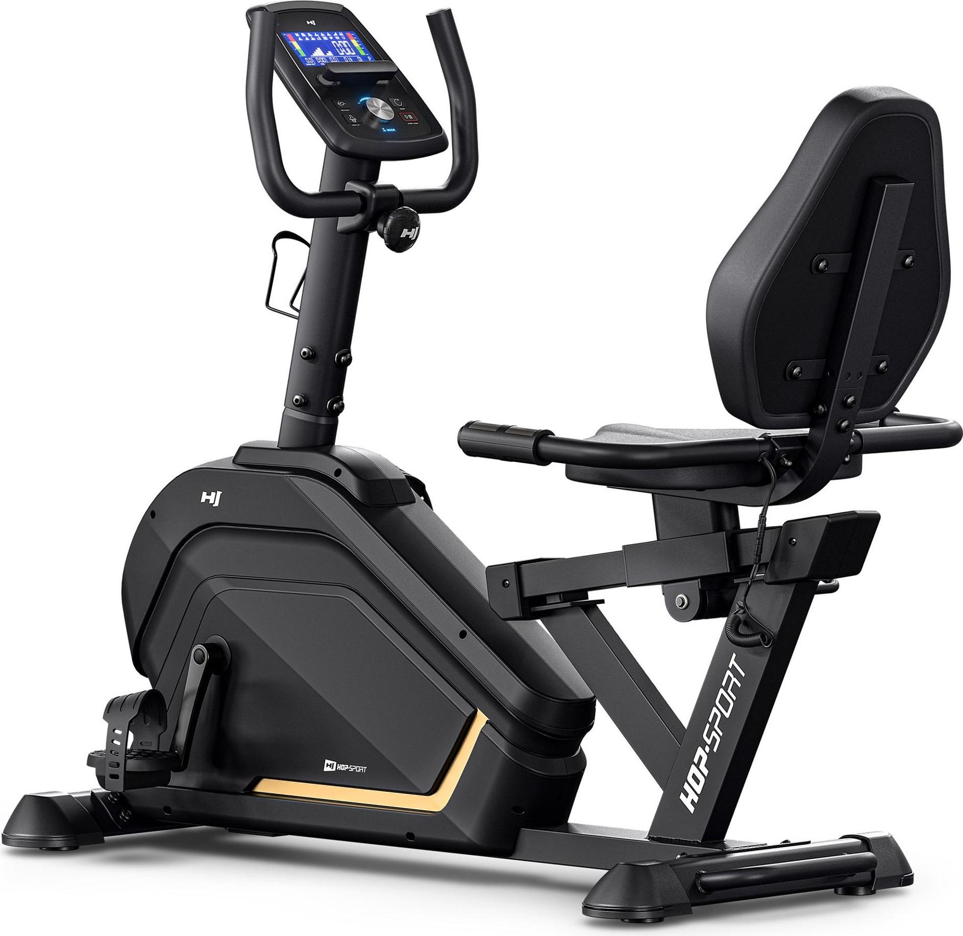 HOP SPORT HS-120L Liegeergometer für Zuhause mit 32 verstellbaren Widerstandsstufen | Leise Heimtrainer mit Smart Bluetooth APP, Großer Bequemer Sitz