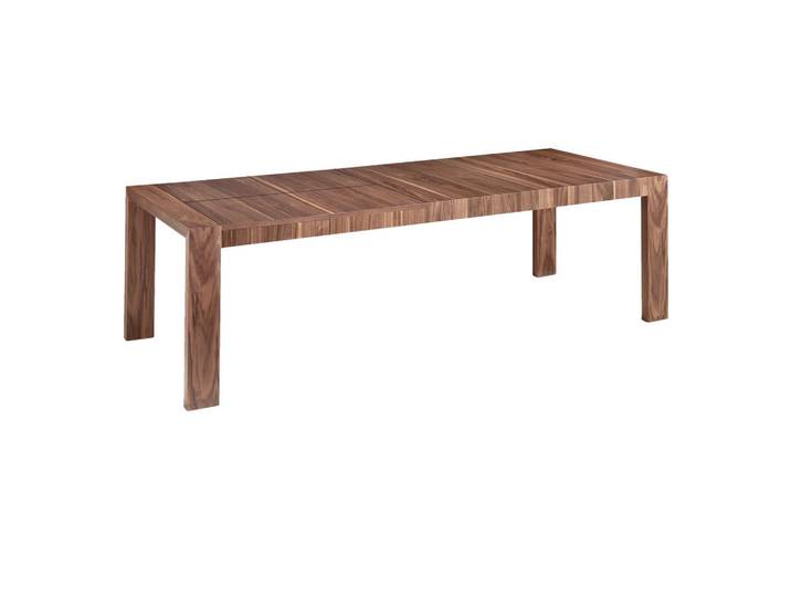 Angel Cerda Ausziehbarer Esstisch, rechteckig, Nussbaum, Angel Cerdá Modell 1012, Walnussfarben, Holzwerkstoff, Nachbildung,Nussbaum, Essen/Getränk, Rechteckig,Rechteckig, Kufe, 160x76x100 cm, Esszimmer, Esstische