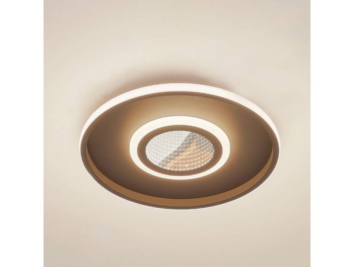 Selian LED Plafonnier Noir/Blanc - Lindby - Salon / séjour - Moderne - Métal - Rond