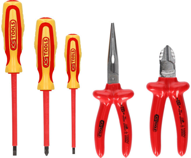 KS Tools Jeu de pinces et tournevis ERGOTORQUE VDE, 5 pcs. variante 2 (117.1770)