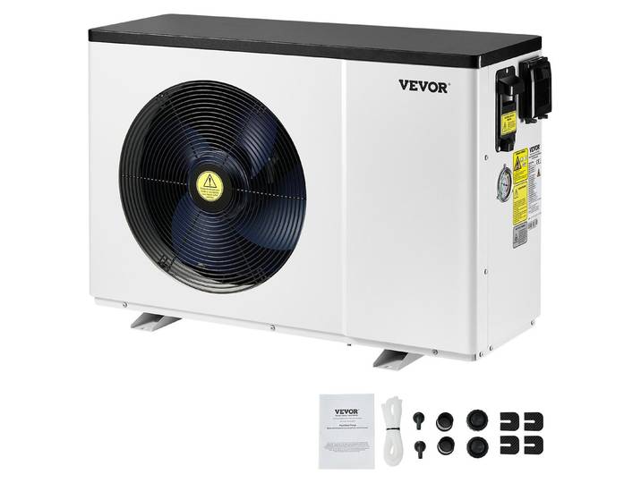 Pompe à chaleur électrique pour piscine VEVOR\, 1\,48-7\,11 kW de puissance de chauffage\, convient pour chauffer et refroidir les chauffe-eau de piscine