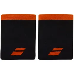 Babolat, Unisex, Schweissband, Logo Jumbo Wristband Black/Red (2x), Rot, Schwarz