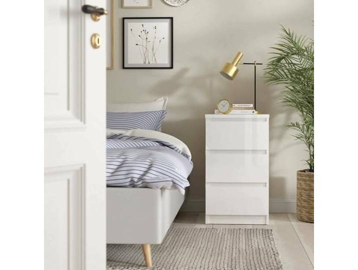 Dmora - Kommode Ameline, Mehrzweckkommode, Schlafzimmerkommode, Schrank mit Schubladen, 40x50 h70 cm, Wei?