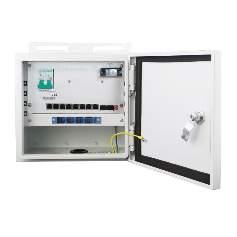LevelOne Switch 10x GE OSW-1031, 8x Outputs 802.3at/af PoE