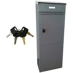 SafePost Briefkasten ScanPro 855 Tiamat anthrazit, Standbriefkasten Stahl, 4 Schlüssel, 36 x 100 x 23cm