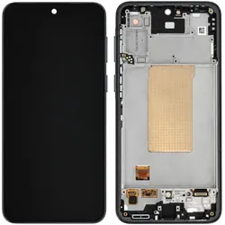 Samsung Display-Einheit für Galaxy A37 5G mit Rahmen Super AMOLED Service Pack (Display), Mobilgerät Ersatzteile, Grau