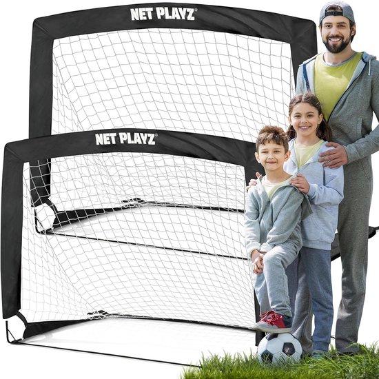 Famanu Fußballtorwand Set mit 2 Pop-up Zielen - Tragbare Trainingssets für den Garten
