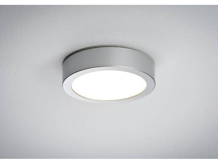 Plafonnier LED Lunar rond Ø 17cm Gris/Chrome Aluminium chromé LED Module LED