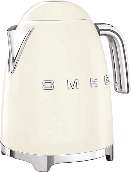 Hervidor de agua - Smeg KLF03CREU, 2400W, 1.7L, Indicador nivel agua, Inox, Crema