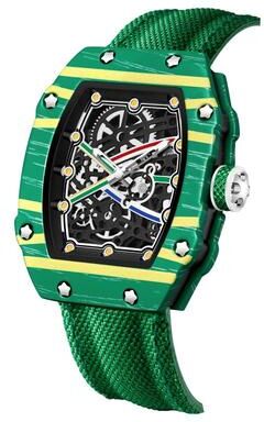 Fashion Sheath Ultra Thin Barrel Series Quartz Watch: Unisex Minimalist Fashion Timepiece With Luminous Display And Nylon Strap green