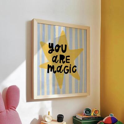 Uplifted Finds Magic & Fondness Nursery Canvas   Unicorn Garden Quote Art   Executive Junior Suite & Sanctuary Decor wo248 50 X 70 Cm No Frame