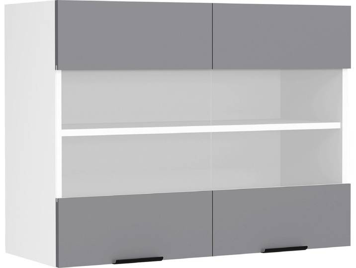 VCM keukenkast breedte 80 cm glazen deur wandkast glazen keuken keukenmeubel Fasola