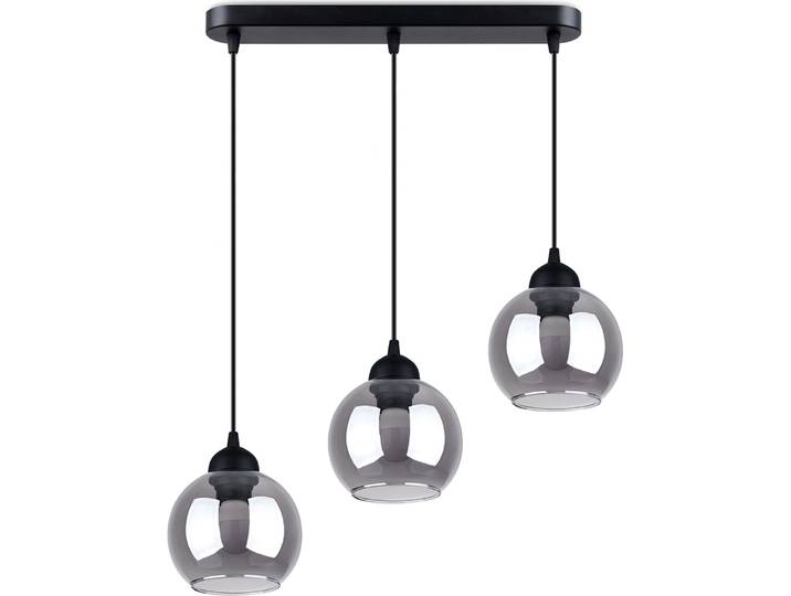 Lampe pendante ALINO 3 noir 3xE27 15W acier 117x15x45cm Sollux Lighting