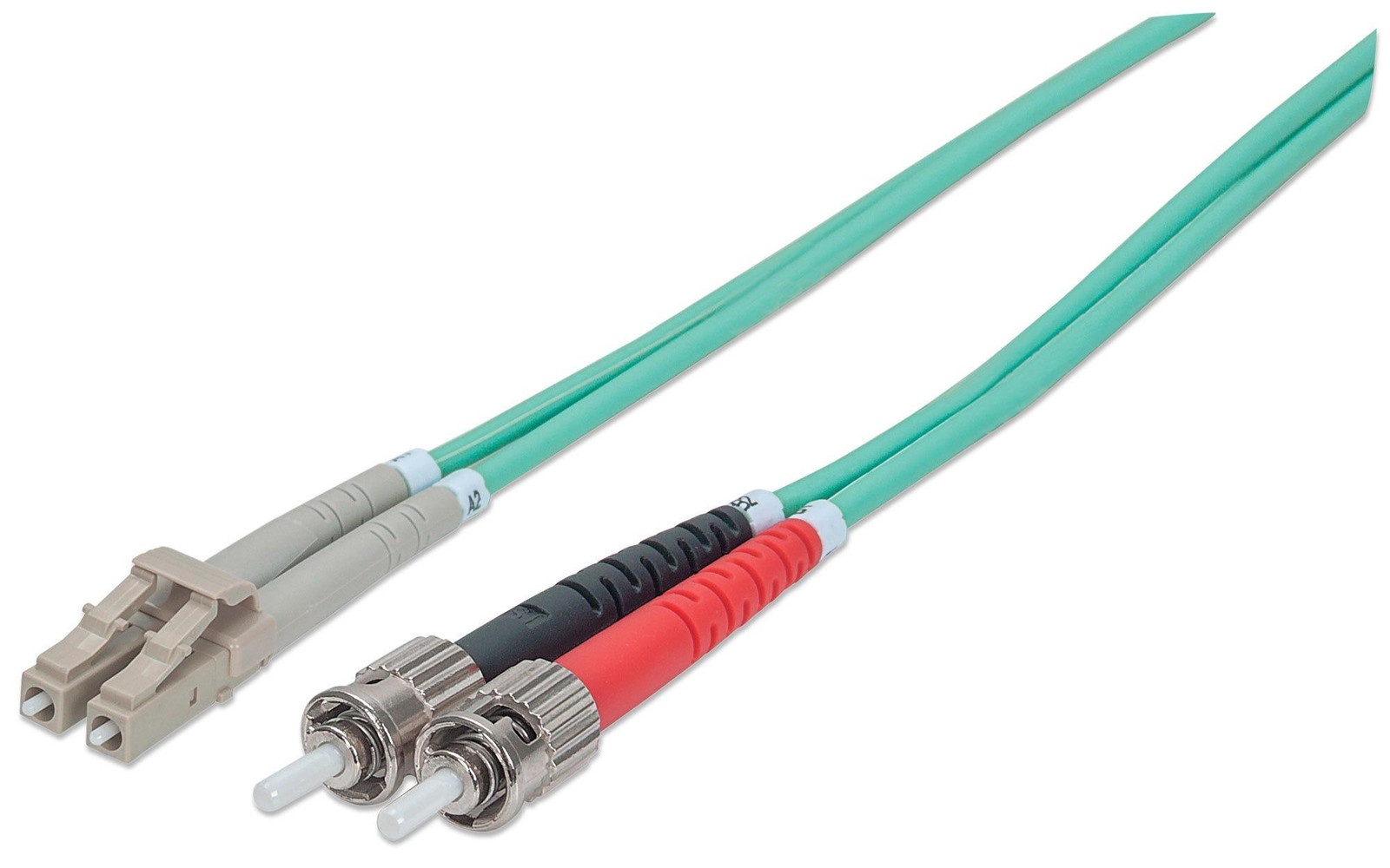 Intellinet 751001 LWL aansluitkabel LC/ST Multimode OM3 aqua, 2m