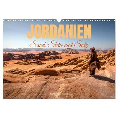 Jordanien Sand, Stein und Salz (Wandkalender 2027 DIN A3 quer), CALVENDO Monatskalender